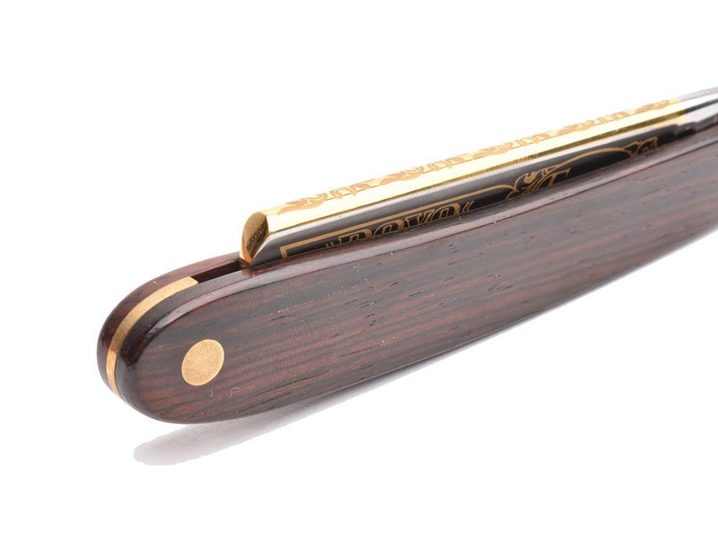 Dovo open scheermes 5/8 - koolstofstaal - cocobolo