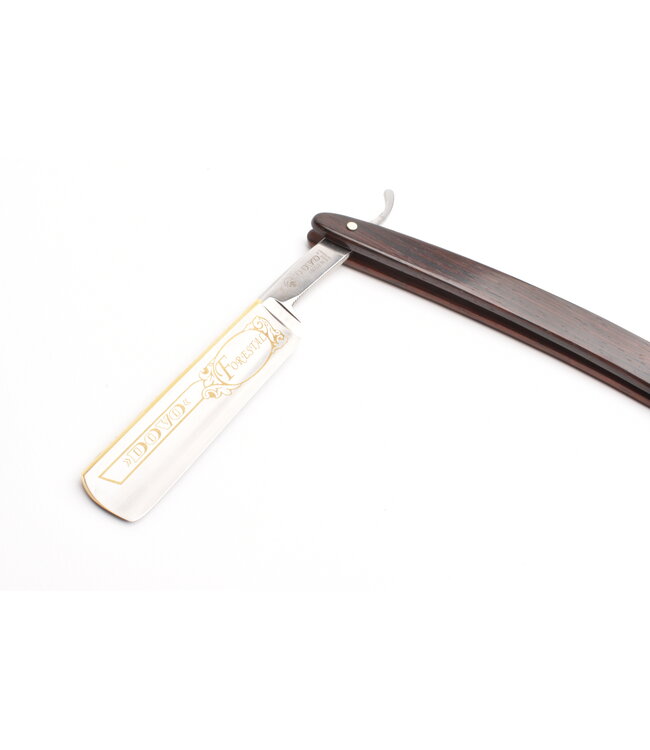 Dovo open scheermes 5/8 - koolstofstaal - cocobolo