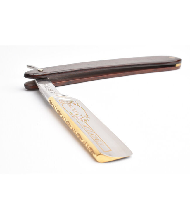 Dovo open scheermes 5/8 - koolstofstaal - cocobolo