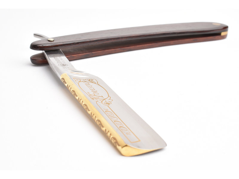 Dovo open scheermes 5/8 - koolstofstaal - cocobolo