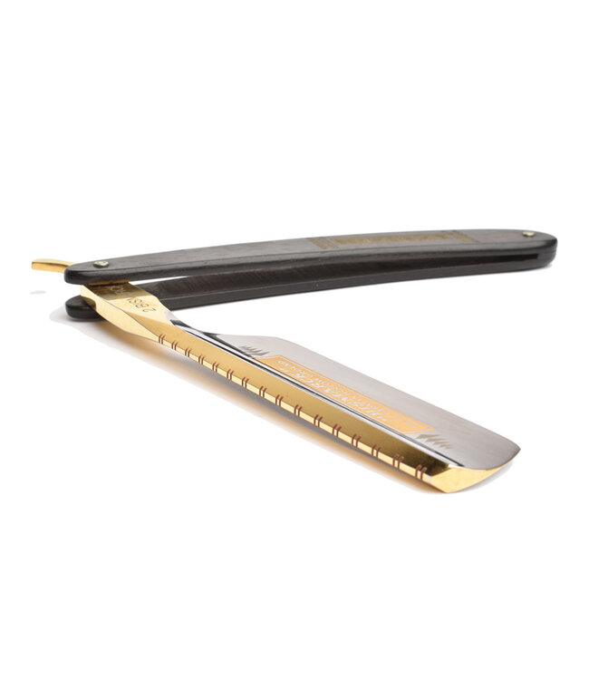 Dovo open scheermes 6/8 - Bismarck - zilverstaal - ebbenhout