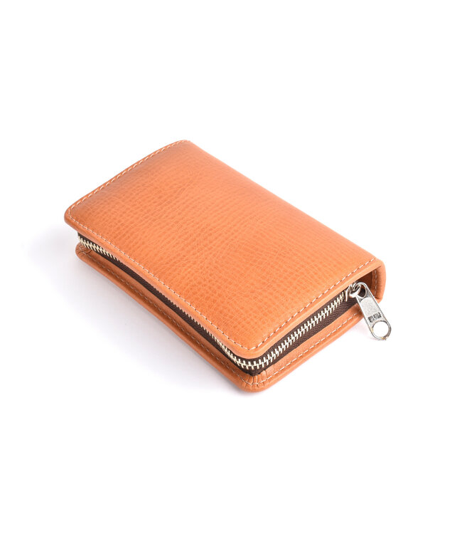 De Messenwinkel reisscheerset in etui buffelleder cognac - Gillette® Fusion5™ - silvertip fibre