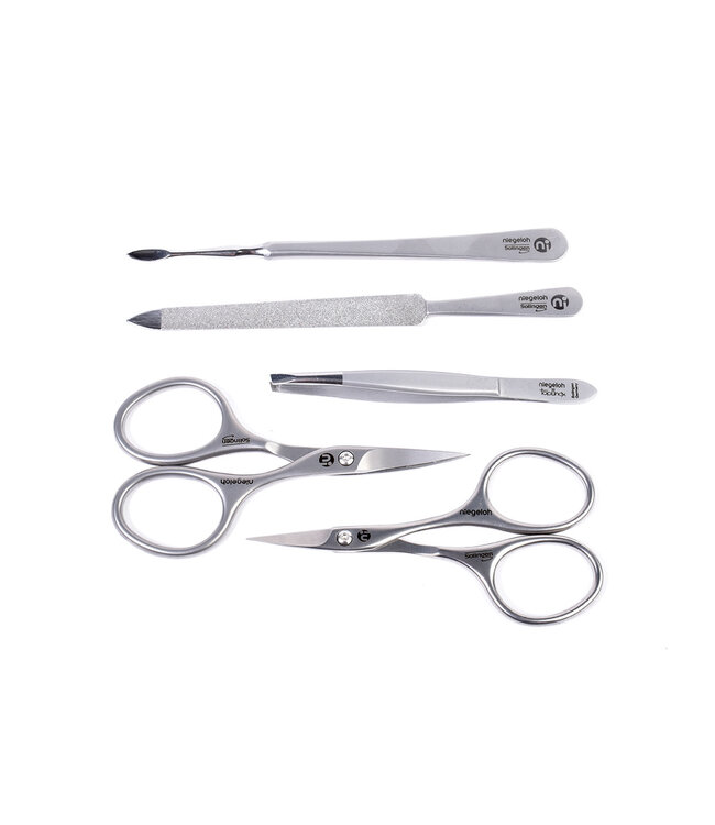 Niegeloh 5-delig etui met 2 scharen
