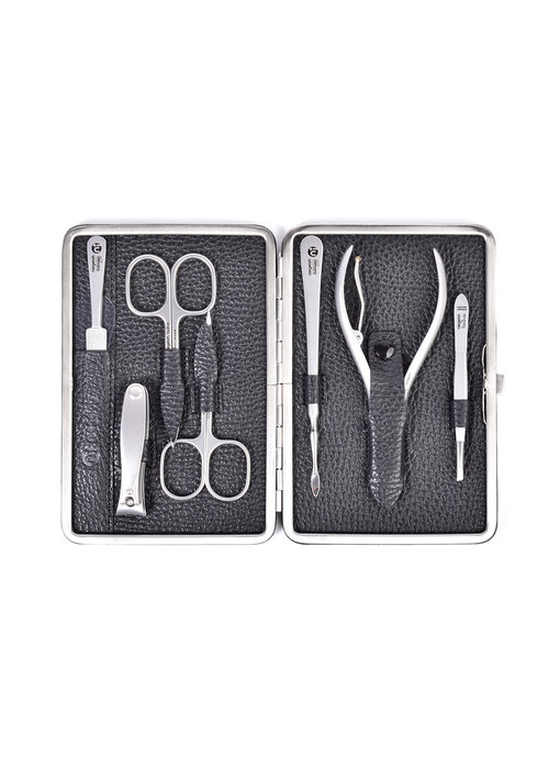 Niegeloh 7-delig etui met 2 scharen en nageltang - zwart
