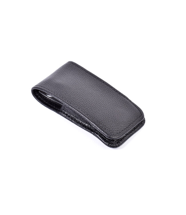 Niegeloh 2-delig etui (soepel) met nagelknipper en nagelvijl - zwart volnerfleer