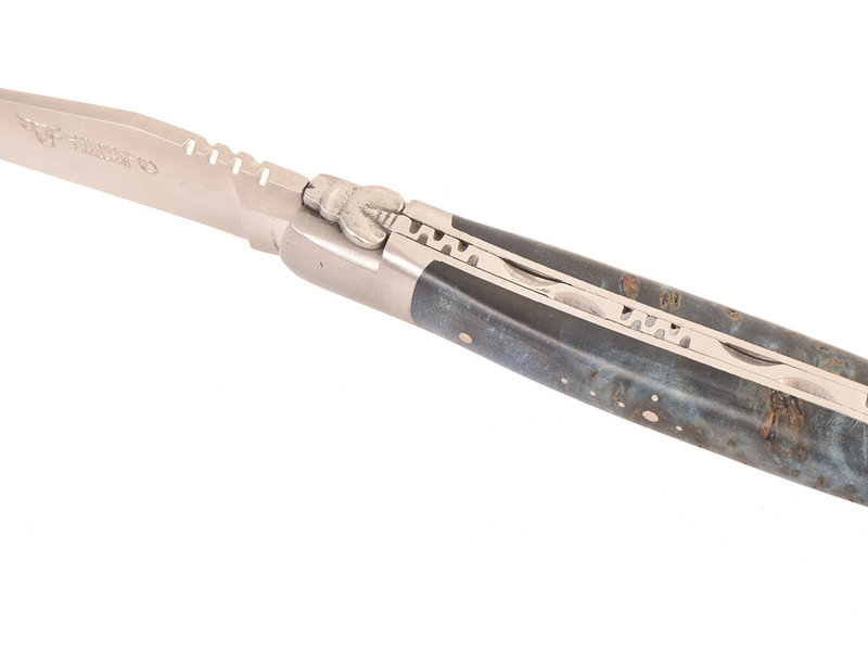 Laguiole en Aubrac 12cm  loupe de peulier - bleu