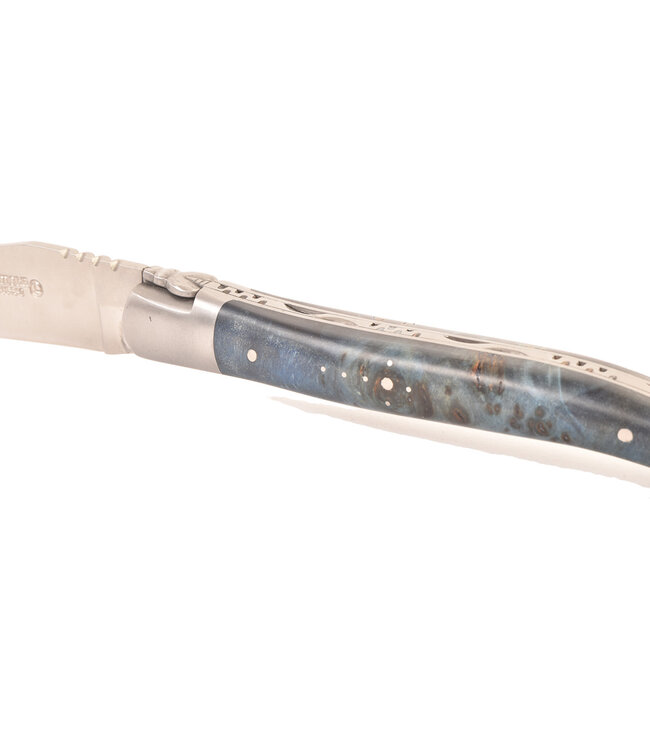 Laguiole en Aubrac 12cm  loupe de peulier bleu - mat