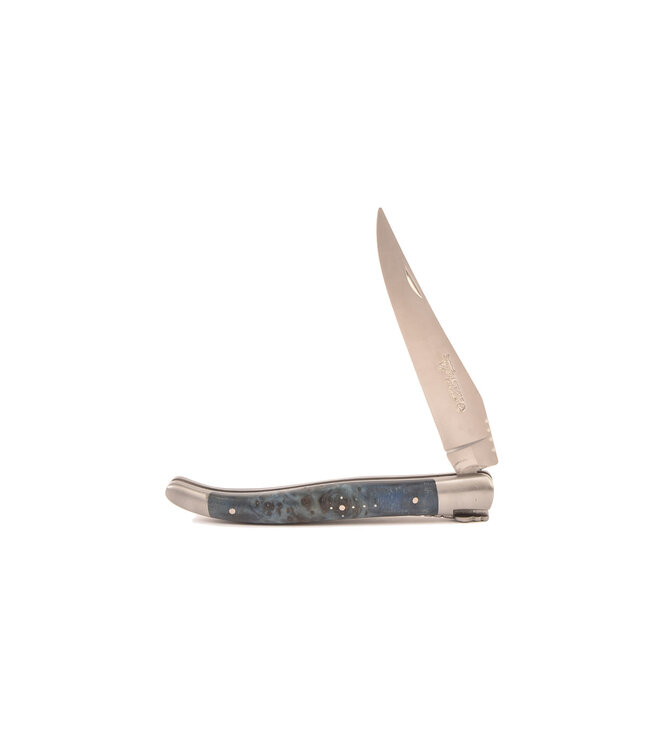 Laguiole en Aubrac 12cm  loupe de peulier bleu - mat