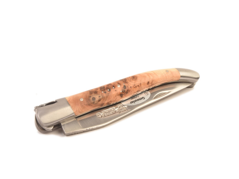 Laguiole en Aubrac 12cm jeneverbes - platines guillochées - mat