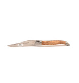 Laguiole en Aubrac 12 cm Olivier - platines guillochées - mat