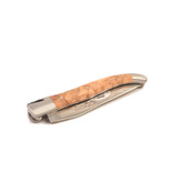 Laguiole en Aubrac 12 cm Olivier - platines guillochées - mat