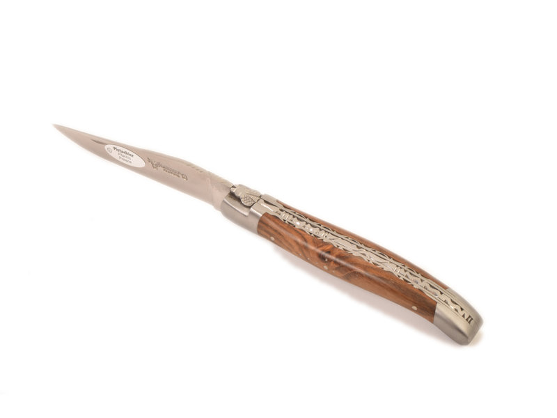 Laguiole en Aubrac 12cm pistache - double platines - mat