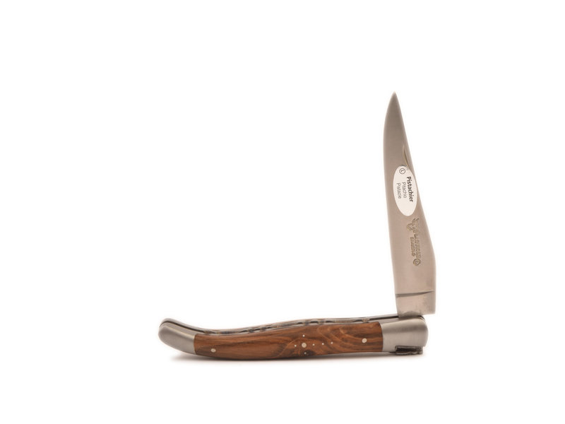 Laguiole en Aubrac 12cm pistache - double platines - mat