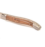 Laguiole en Aubrac 12cm pistache - double platines - mat