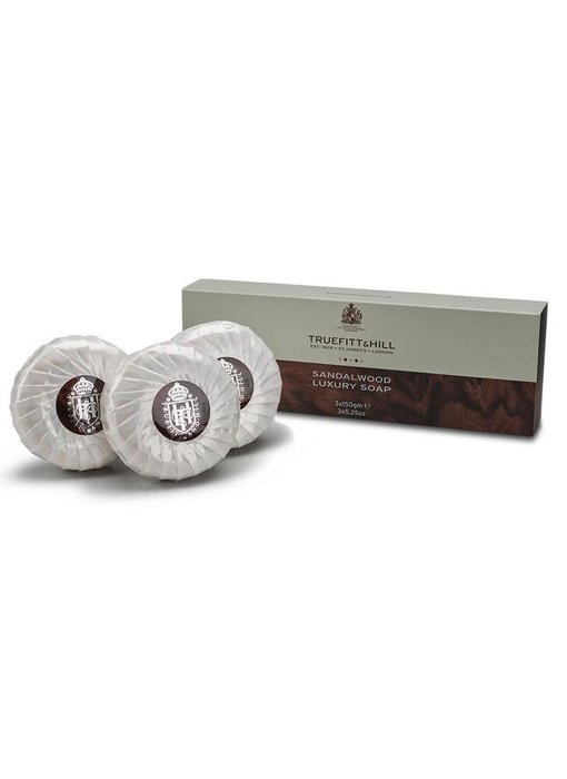 Truefitt & Hill luxueuze handzepen - Sandalwood - 3x 150gram