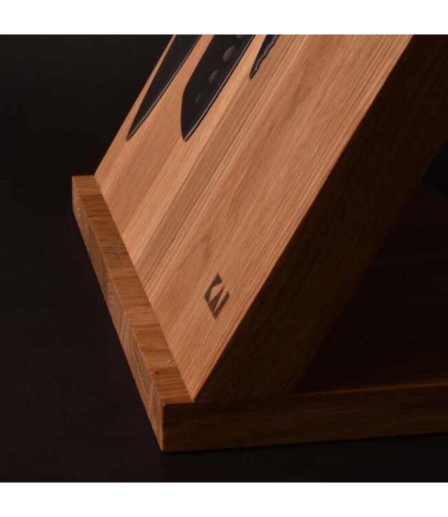 Kai magneetblok  in eik voor 5 messen - DM 0821