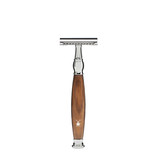 Muhle Sophist scheerset in ironwood - safety razor - kwast silvertip fibre