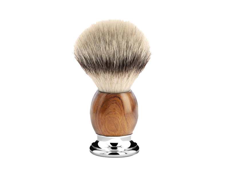 Muhle Sophist scheerset in ironwood - safety razor - kwast silvertip fibre