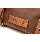 Crafted messentas - leder bruin - voor 7 messen - met draagriem