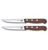 Victorinox 2-steakmessen gekarteld met houtenheft -12cm