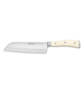 Wusthof Classic Ikon wit santoku met kuiltjes 17cm