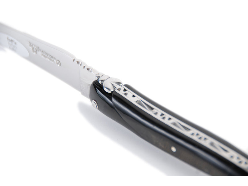 Laguiole en Aubrac 12 cm croute de buffle - plein manche - glanzend