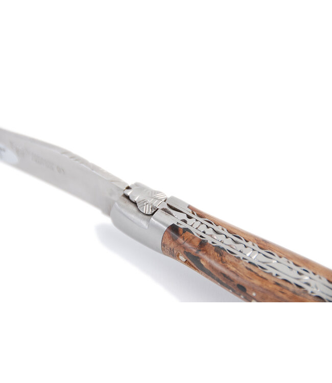 Laguiole en Aubrac 12cm wijnrankhout - double platines - mat