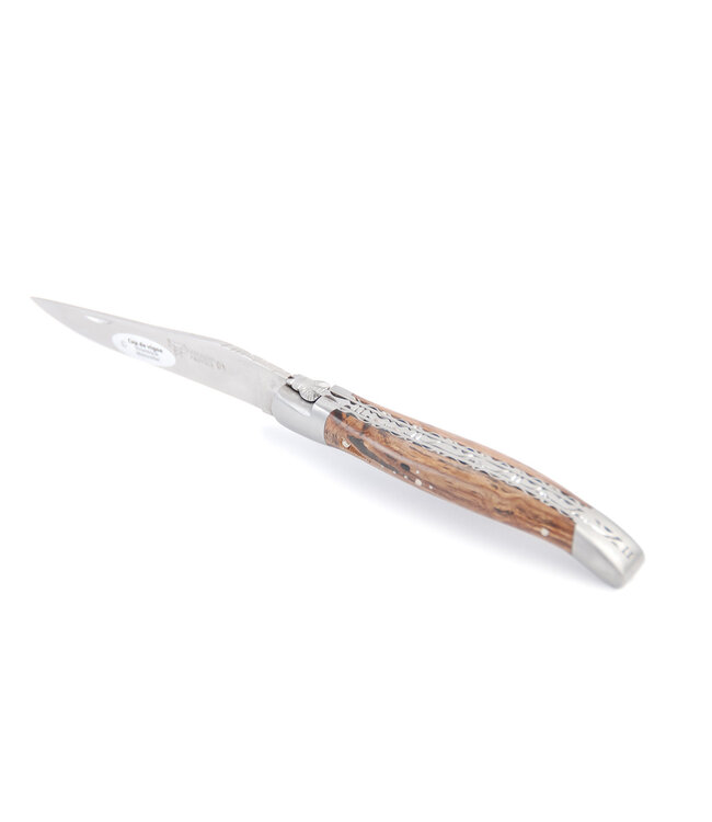 Laguiole en Aubrac 12cm wijnrankhout - double platines - mat
