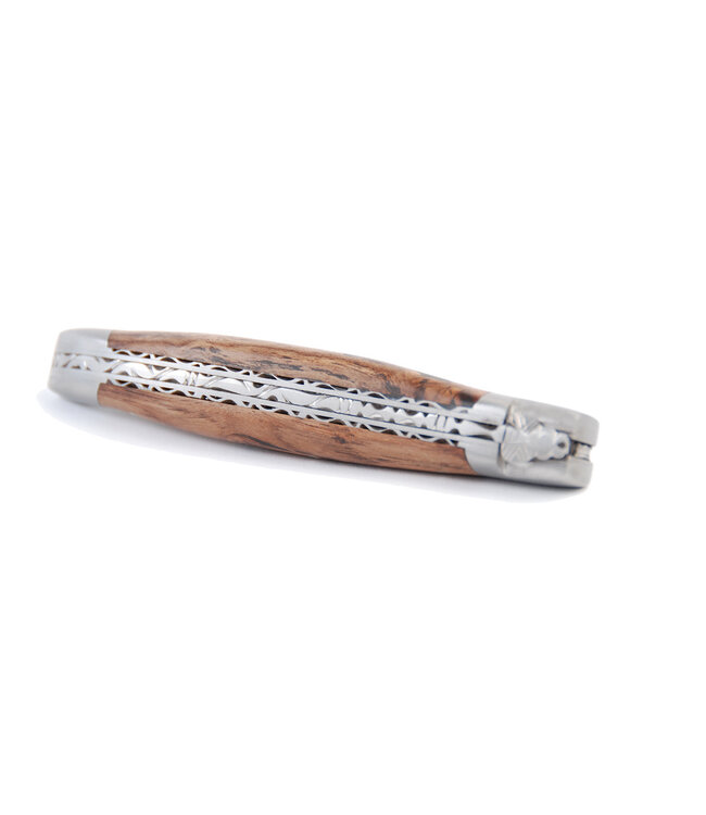 Laguiole en Aubrac 12cm wijnrankhout - double platines - mat