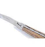 Laguiole en Aubrac 12cm loupe de noyer - platines guillochées - mat