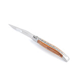 Laguiole en Aubrac 12cm bois de fer - platines guillochées - mat