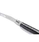 Laguiole en Aubrac 12 cm ebben - ressort forge - platines guillochées - mat