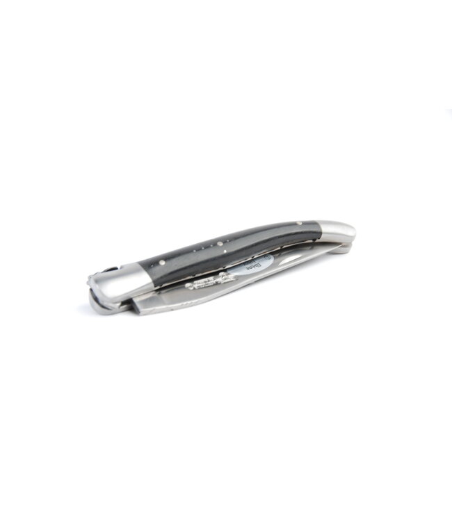 Laguiole en Aubrac 12cm ebbenhout - platines guillochées - mat