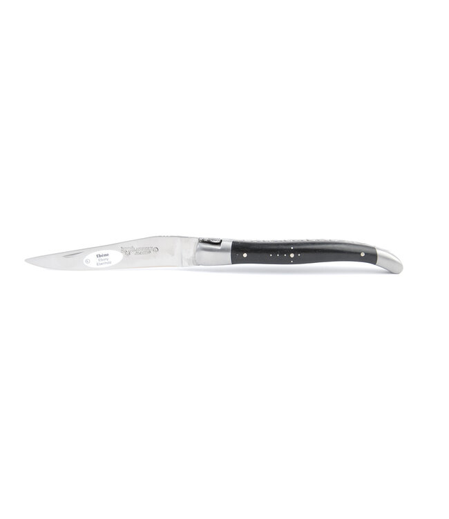 Laguiole en Aubrac 12cm ebbenhout - platines guillochées - mat
