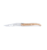 Laguiole en Aubrac 12cm olijfhout - plein manche - mat