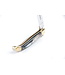 Laguiole en Aubrac 11cm geperste hoorn - messing eindstukken - glanzend