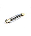 Laguiole en Aubrac 11cm geperste hoorn - messing eindstukken - glanzend