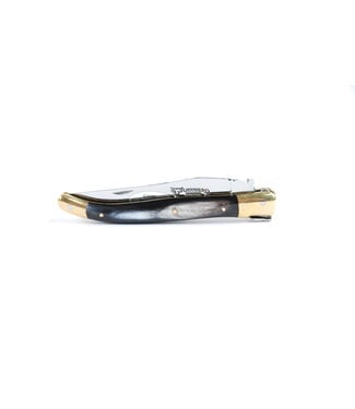 Laguiole en Aubrac 12cm corne pressé - messing eindstukken - glanzend