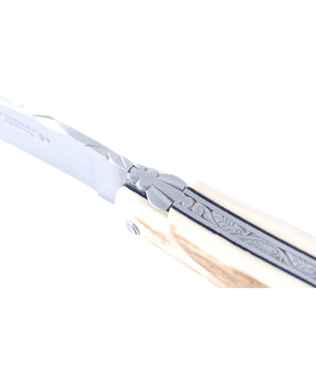 Laguiole en Aubrac Belle Pièce - 12cm mammoetivoor korst - plein manche - mat