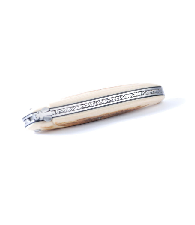 Laguiole en Aubrac Belle Pièce - 12cm mammoetivoor korst - plein manche - mat