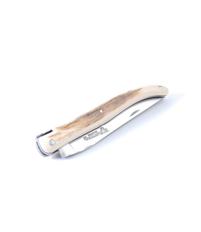 Laguiole en Aubrac Belle Pièce - 12cm mammoetivoor korst - plein manche - mat