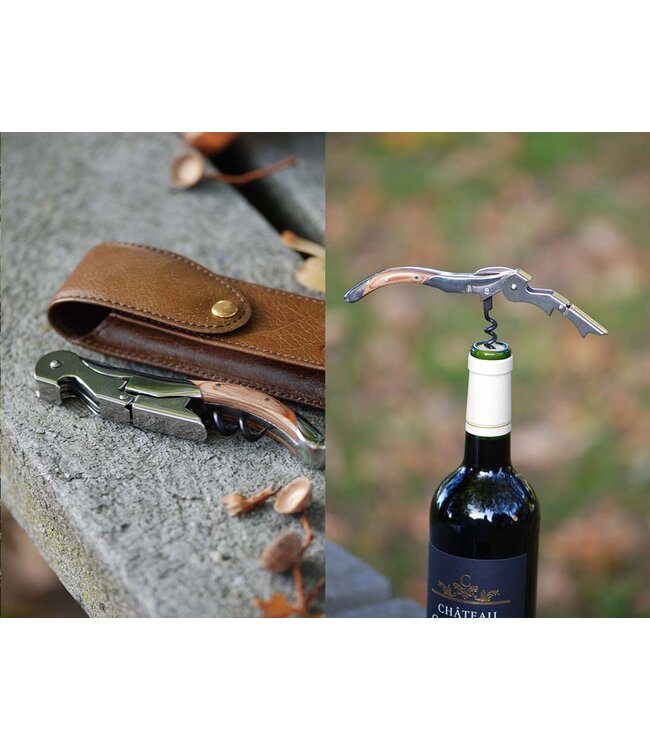 Pulltex Pulltap's Classic Toledo kurkentrekker - rosewood - lederen hoes