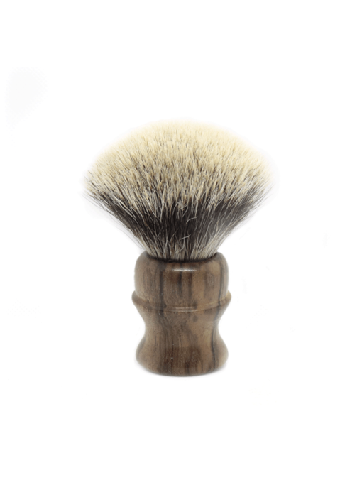 Gentleman Barbier Silvertip kwast in notenhout nr. 14