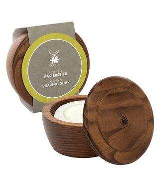 Muhle scheerzeep in mooie houten scheerkom - Aloe Vera - 65gram