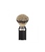 Muhle Traditional scheerset in zwart metaal - safety razor - silvertip dassenhaar