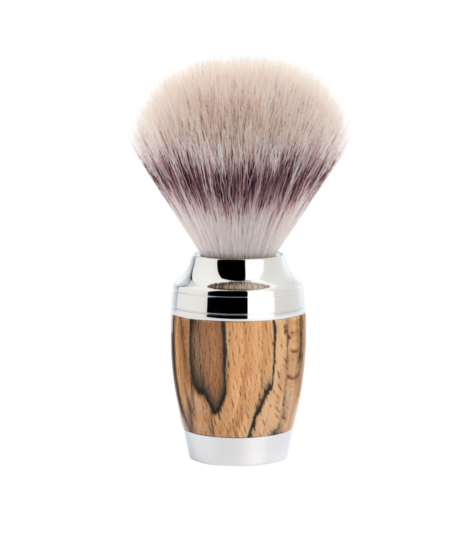 Muhle Stylo scheerset in beuk - safety razor - kwast silvertip dassenhaar