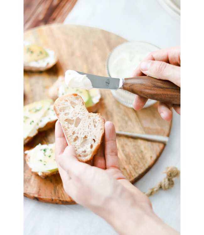 Forge de Laguiole luxe botermes 'Lou Bure' walnoot