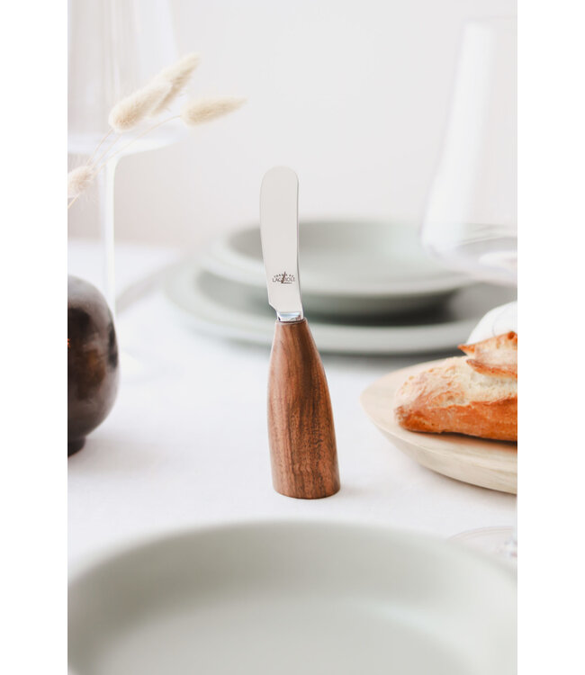 Forge de Laguiole luxe botermes 'Lou Bure' walnoot