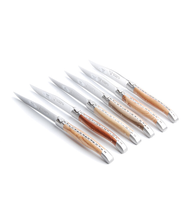 Laguiole en Aubrac 6 steakmessen bois de France - mat