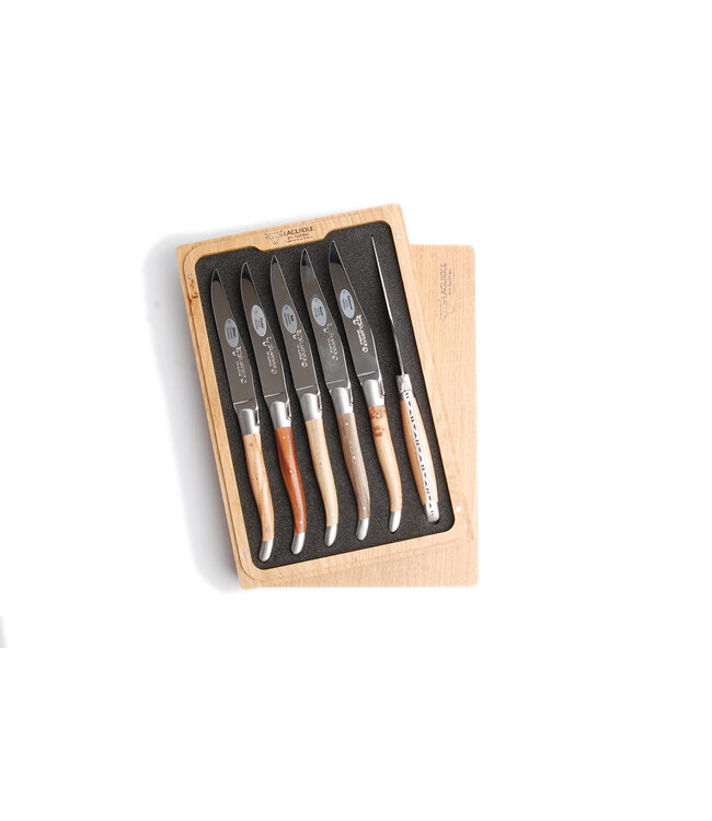 Laguiole en Aubrac 6 steakmessen bois de France - mat